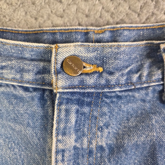 Carhartt B17 Denim Shorts Men's 38 Relaxed Fit Cutoff Blue Jean Workwear - Picture 3 of 9